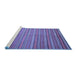 Sideview of Machine Washable Oriental Blue Traditional Rug, wshcon817blu