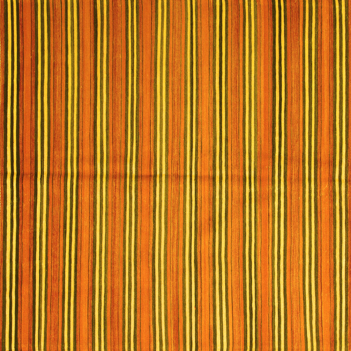 Square Machine Washable Oriental Yellow Traditional Rug, wshcon817yw