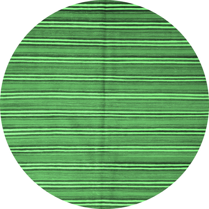 Round Oriental Emerald Green Traditional Rug, con817emgrn