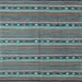 Square Machine Washable Oriental Light Blue Traditional Rug, wshcon818lblu