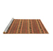 Sideview of Machine Washable Oriental Brown Traditional Rug, wshcon818brn