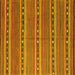 Square Machine Washable Oriental Yellow Traditional Rug, wshcon818yw