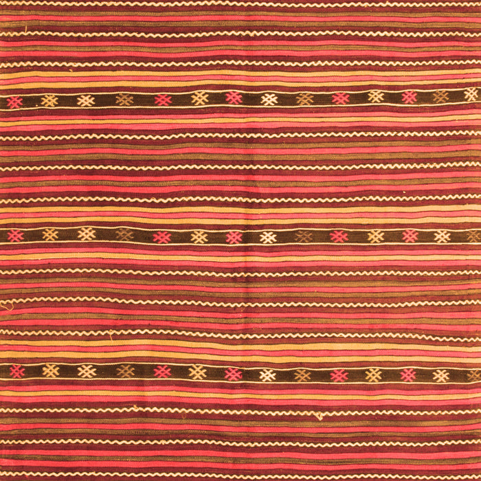 Serging Thickness of Machine Washable Oriental Orange Traditional Area Rugs, wshcon818org