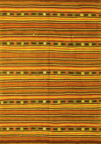 Oriental Yellow Traditional Rug, con818yw