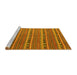 Sideview of Machine Washable Oriental Yellow Traditional Rug, wshcon818yw