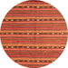 Machine Washable Oriental Orange Traditional Area Rugs, wshcon818org