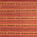 Serging Thickness of Oriental Orange Traditional Rug, con818org