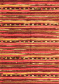 Oriental Orange Traditional Rug, con818org