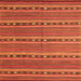 Round Machine Washable Oriental Orange Traditional Area Rugs, wshcon818org