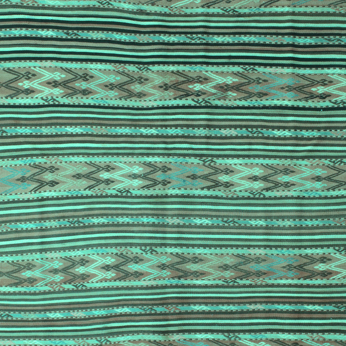 Machine Washable Southwestern Turquoise Country Area Rugs, wshcon819turq