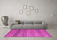 Machine Washable Southwestern Pink Country Rug, wshcon819pnk