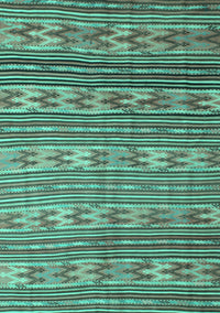 Southwestern Turquoise Country Rug, con819turq