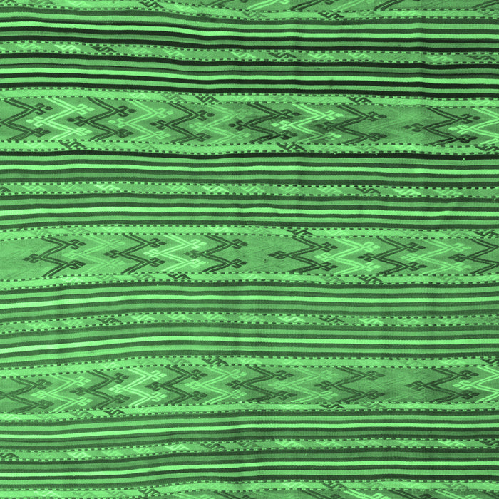 Machine Washable Southwestern Emerald Green Country Area Rugs, wshcon819emgrn