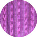 Round Southwestern Purple Country Rug, con819pur