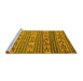 Sideview of Machine Washable Southwestern Yellow Country Rug, wshcon819yw