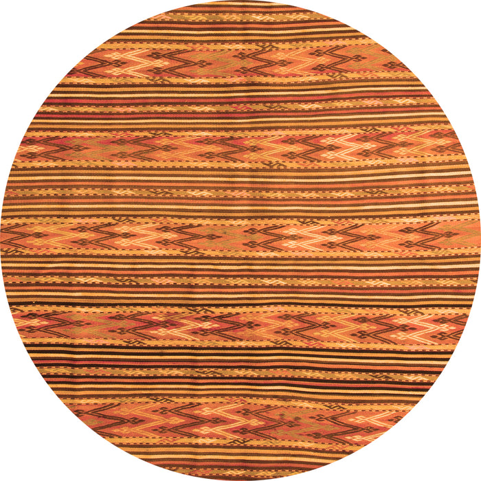 Square Southwestern Orange Country Rug, con819org