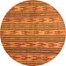 Square Southwestern Orange Country Rug, con819org