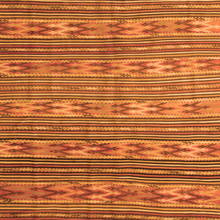 Round Machine Washable Southwestern Orange Country Area Rugs, wshcon819org