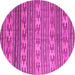 Round Machine Washable Southwestern Pink Country Rug, wshcon819pnk