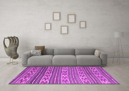 Machine Washable Southwestern Purple Country Area Rugs in a Living Room, wshcon819pur