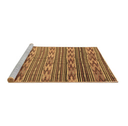 Sideview of Machine Washable Southwestern Brown Country Rug, wshcon819brn