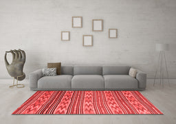 Country Red Washable Rugs