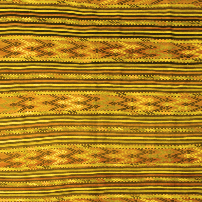 Machine Washable Southwestern Yellow Country Rug, wshcon819yw