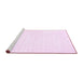 Sideview of Machine Washable Solid Pink Modern Rug, wshcon81pnk