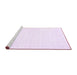 Sideview of Machine Washable Solid Purple Modern Area Rugs, wshcon81pur