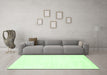 Machine Washable Solid Green Modern Area Rugs in a Living Room,, wshcon81grn