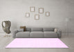 Machine Washable Solid Pink Modern Rug in a Living Room, wshcon81pnk