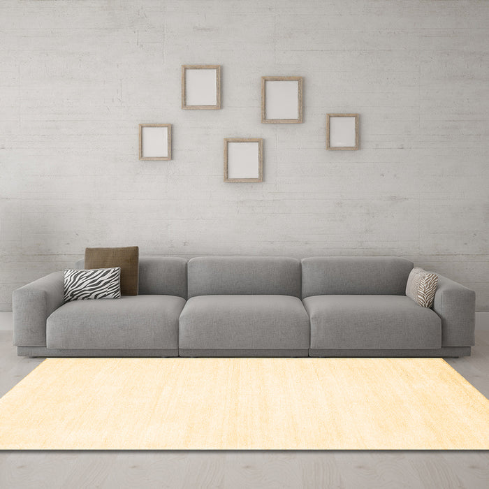 Machine Washable Solid Brown Modern Rug in a Living Room,, wshcon81brn