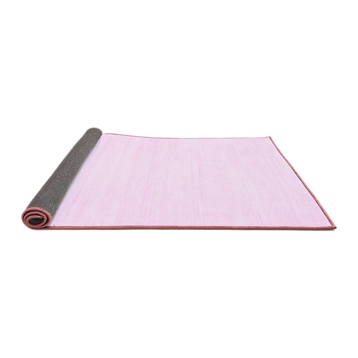Sideview of Solid Pink Modern Rug, con81pnk