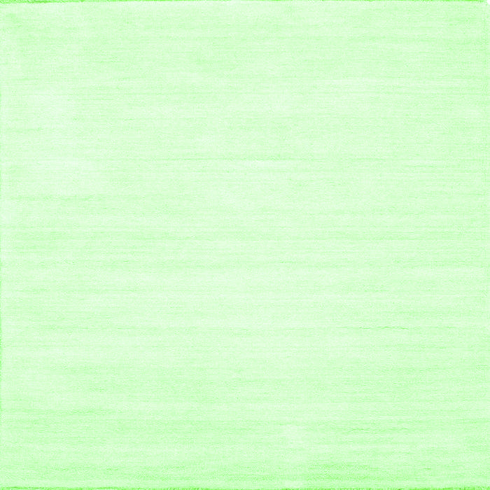 Round Machine Washable Solid Green Modern Area Rugs, wshcon81grn