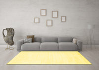 Machine Washable Solid Yellow Modern Rug, wshcon81yw