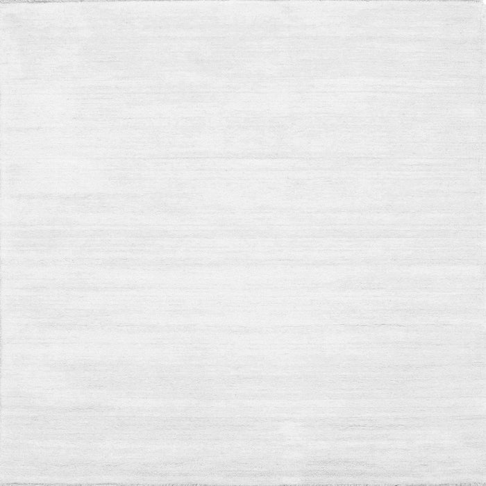 Round Machine Washable Solid Gray Modern Rug, wshcon81gry