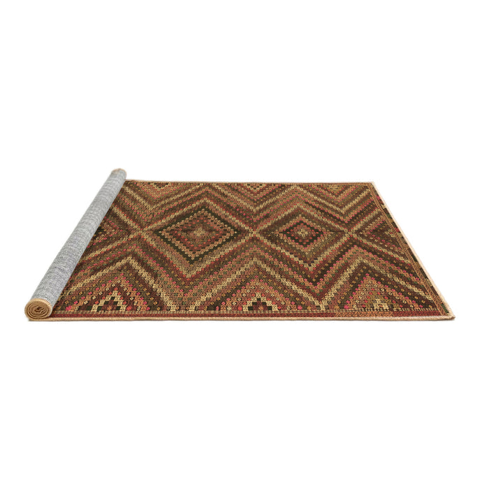 Sideview of Machine Washable Oriental Brown Traditional Rug, wshcon820brn