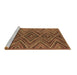 Sideview of Machine Washable Oriental Brown Traditional Rug, wshcon820brn