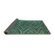 Sideview of Oriental Turquoise Traditional Rug, con820turq