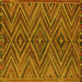 Square Oriental Yellow Traditional Rug, con820yw