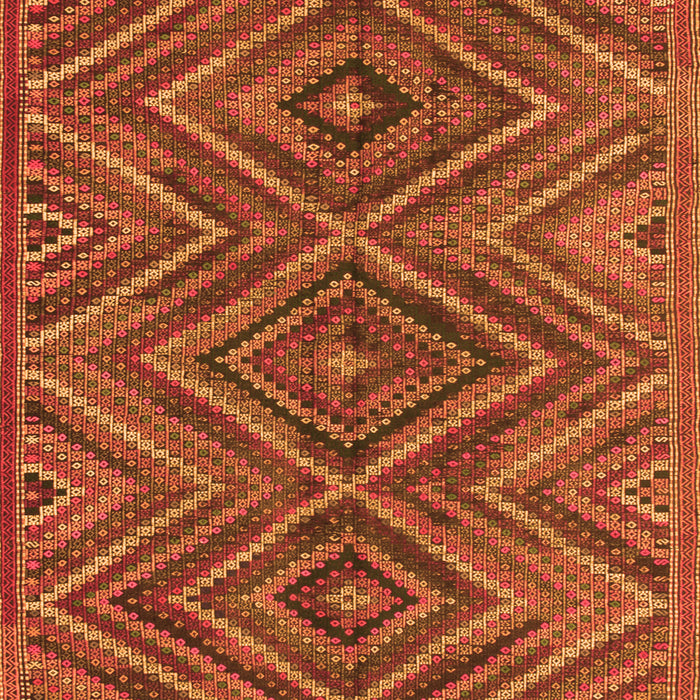 Serging Thickness of Machine Washable Oriental Orange Traditional Area Rugs, wshcon820org