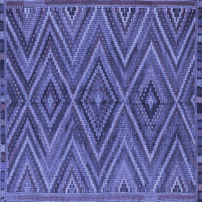 Square Oriental Blue Traditional Rug, con820blu