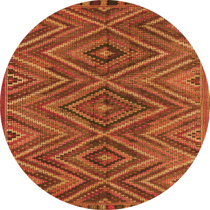Machine Washable Oriental Orange Traditional Area Rugs, wshcon820org