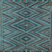 Square Machine Washable Oriental Light Blue Traditional Rug, wshcon820lblu