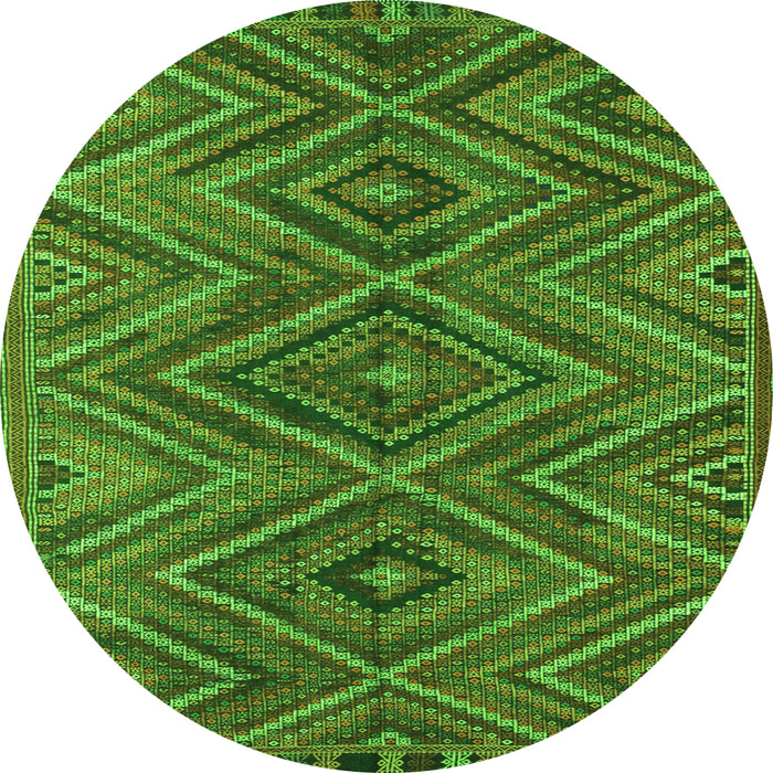 Square Oriental Green Traditional Rug, con820grn