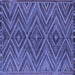 Square Machine Washable Oriental Blue Traditional Rug, wshcon820blu