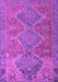 Machine Washable Oriental Purple Traditional Area Rugs, wshcon821pur