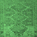 Square Machine Washable Oriental Emerald Green Traditional Area Rugs, wshcon821emgrn