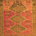 Serging Thickness of Oriental Orange Traditional Rug, con821org