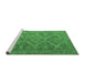 Sideview of Machine Washable Oriental Emerald Green Traditional Area Rugs, wshcon821emgrn